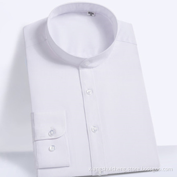 High Quality Stand Collar Long Sleeve Men's Shirts